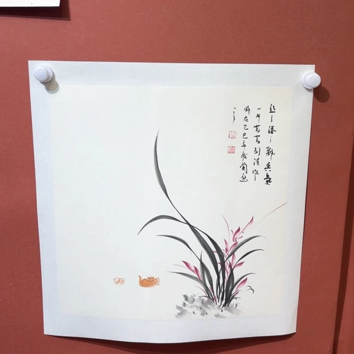 国画听兰老师花鸟