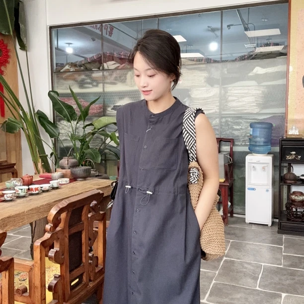 【原订系列】收腰长款麻裙-61532