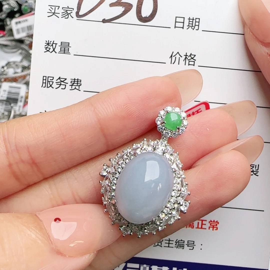 银S925镶嵌戒指翡翠