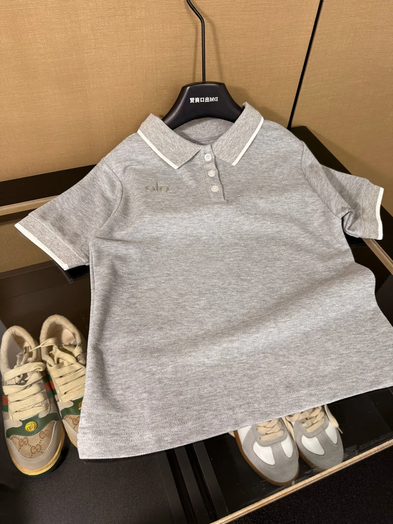 夏季男童翻领高级字母灰色朱地T恤男童设计师洋气休闲POLO上衣