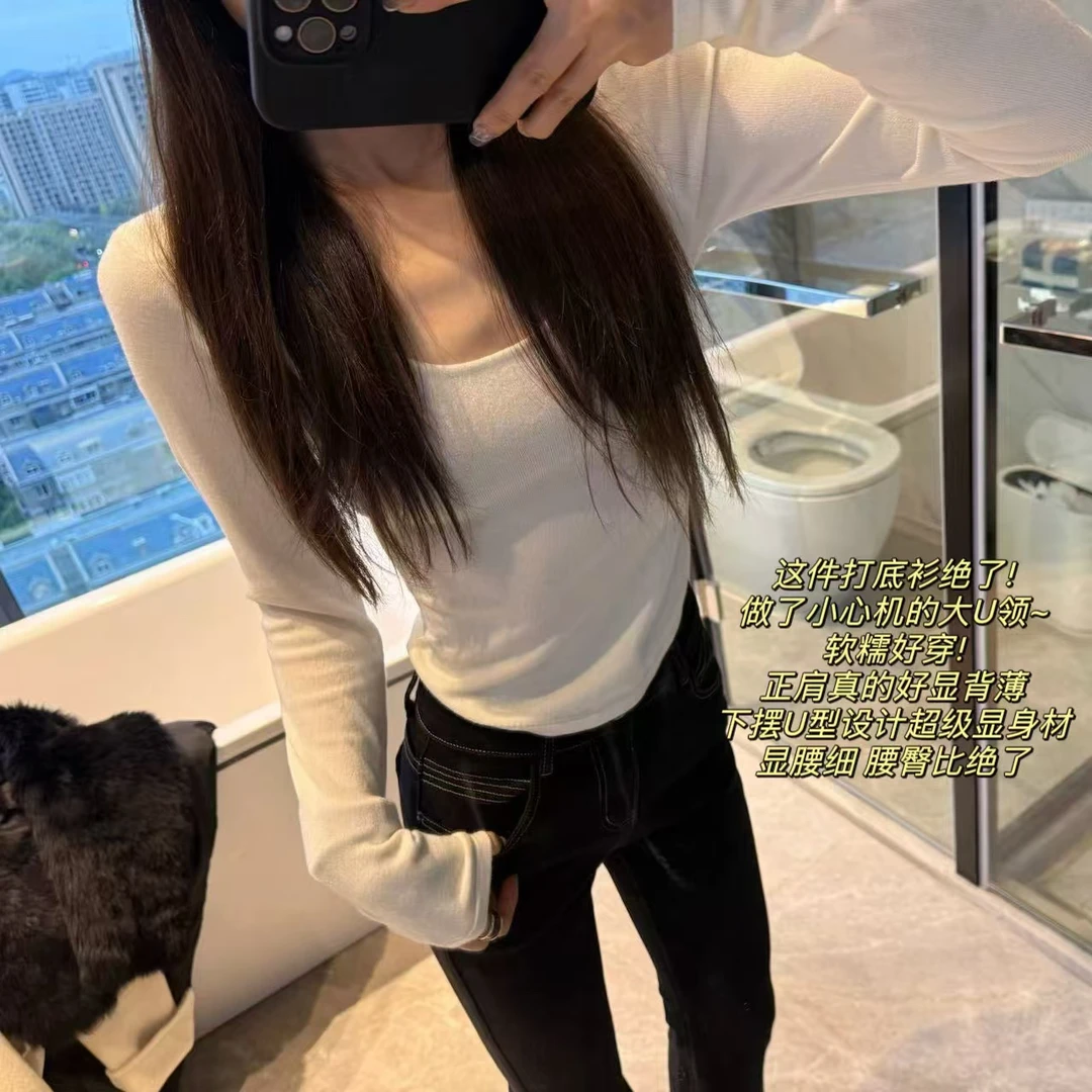 徐秋阳  温存  百搭时尚休闲设计感显瘦显白毛衣YM219-