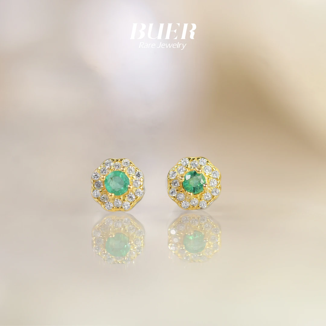 【不二】祖母绿银耳钉