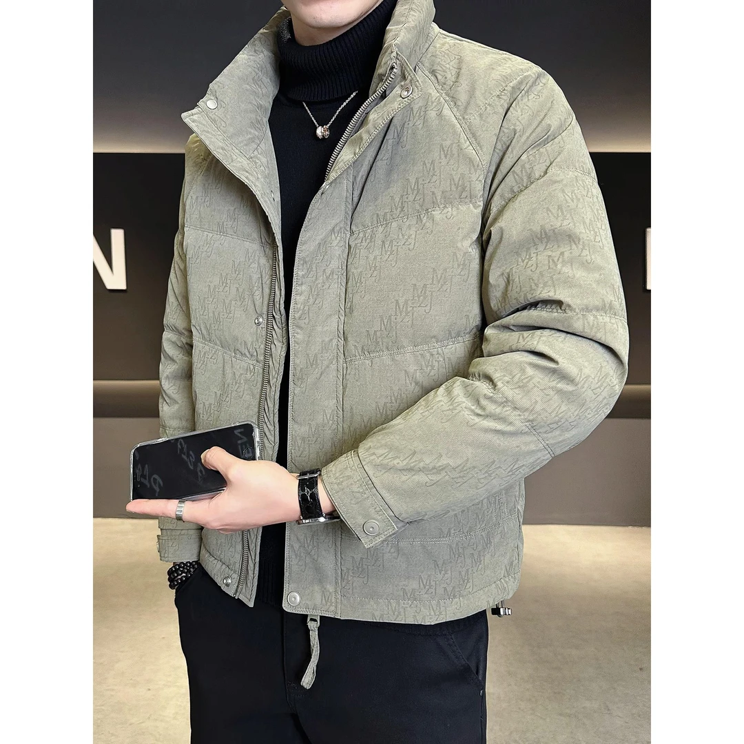 男士羽绒服男款冬季2025新款潮牌时尚立领加厚保暖男装短款外套男