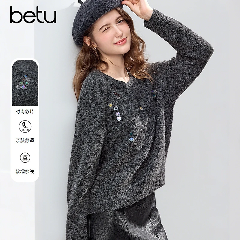 【小熊专属】Betu/百图长袖舒适时尚秋冬毛衣2510T44
