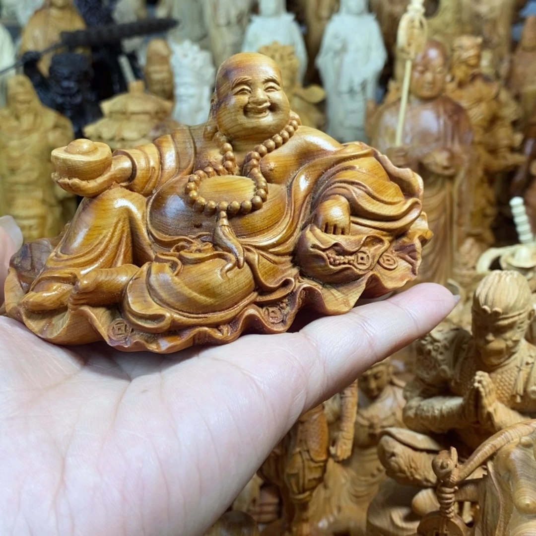 淺***笑木崖柏12荷叶弥勒