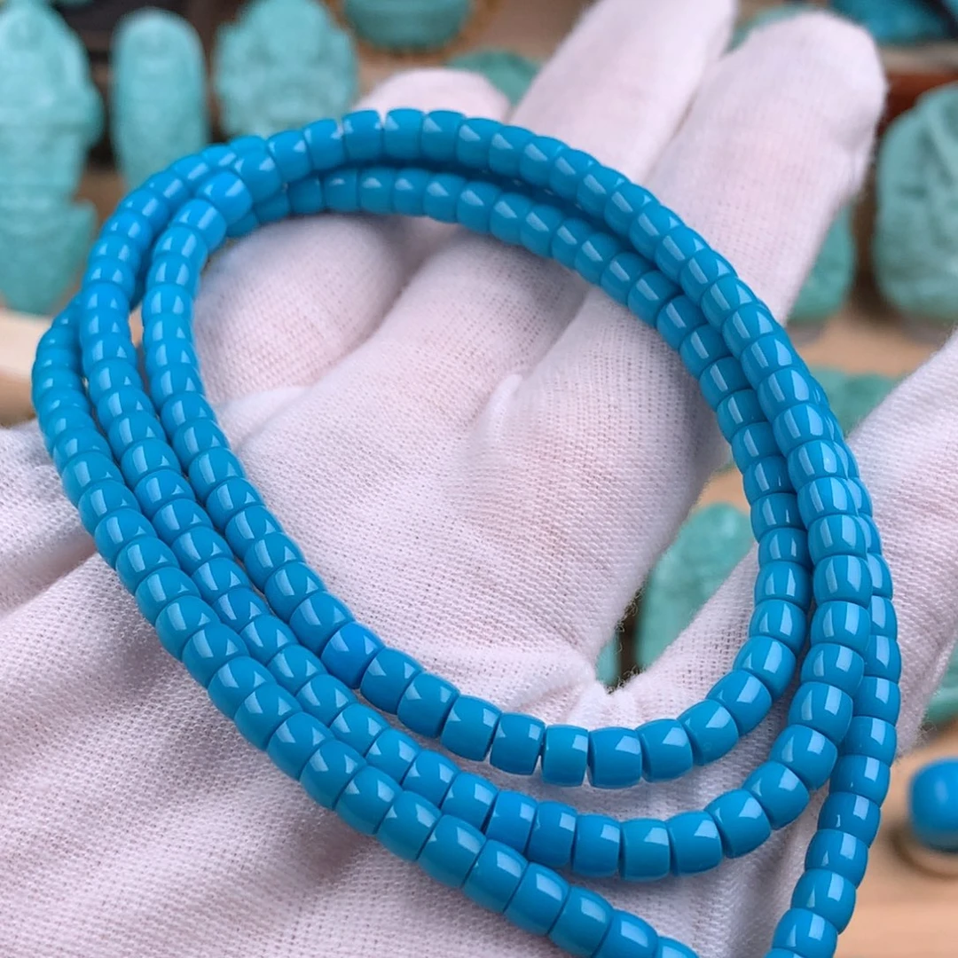 绿松石未镶嵌直切108