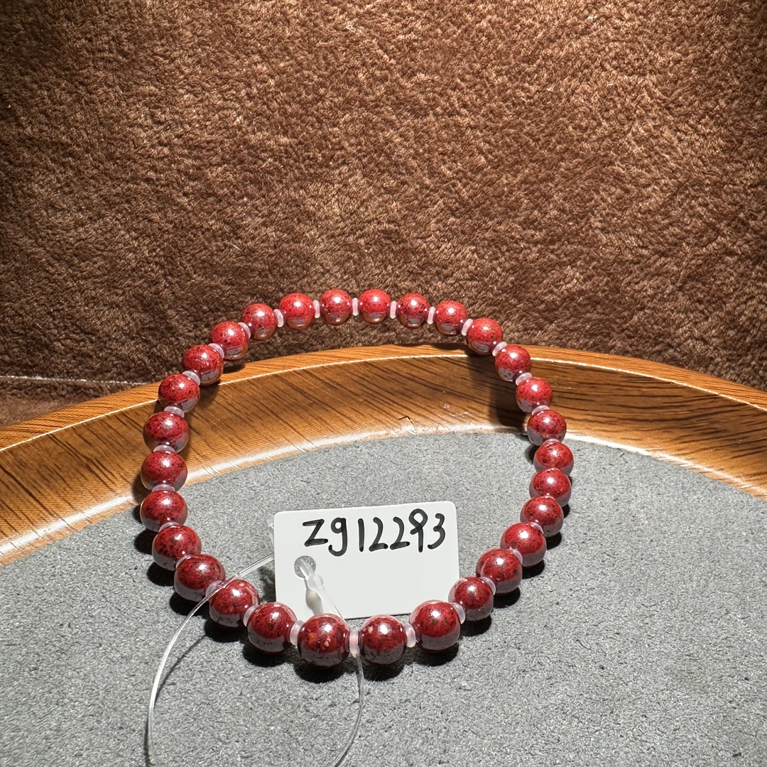 天然辰砂【张老斯珠宝】天然朱砂手串zg12293
