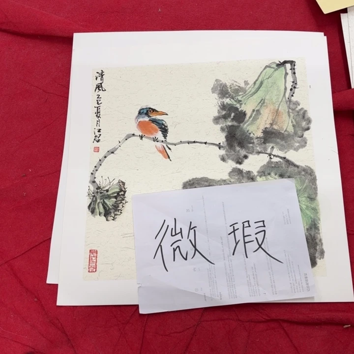 一***舟国画花鸟的翅膀和翅膀是