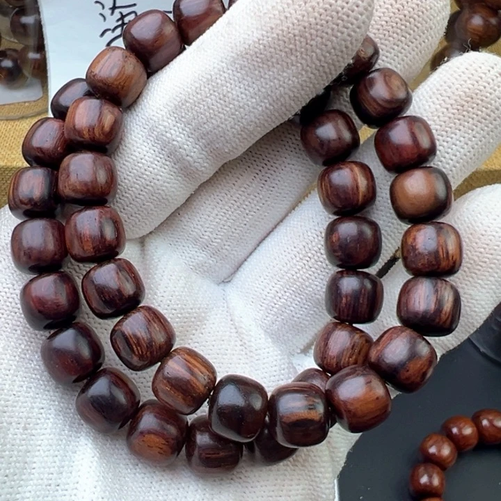 木海南红降1.0老型珠满纹黑金精品