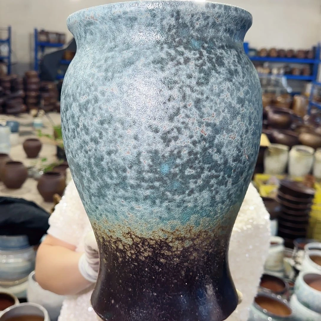 紫砂花盆高31口19