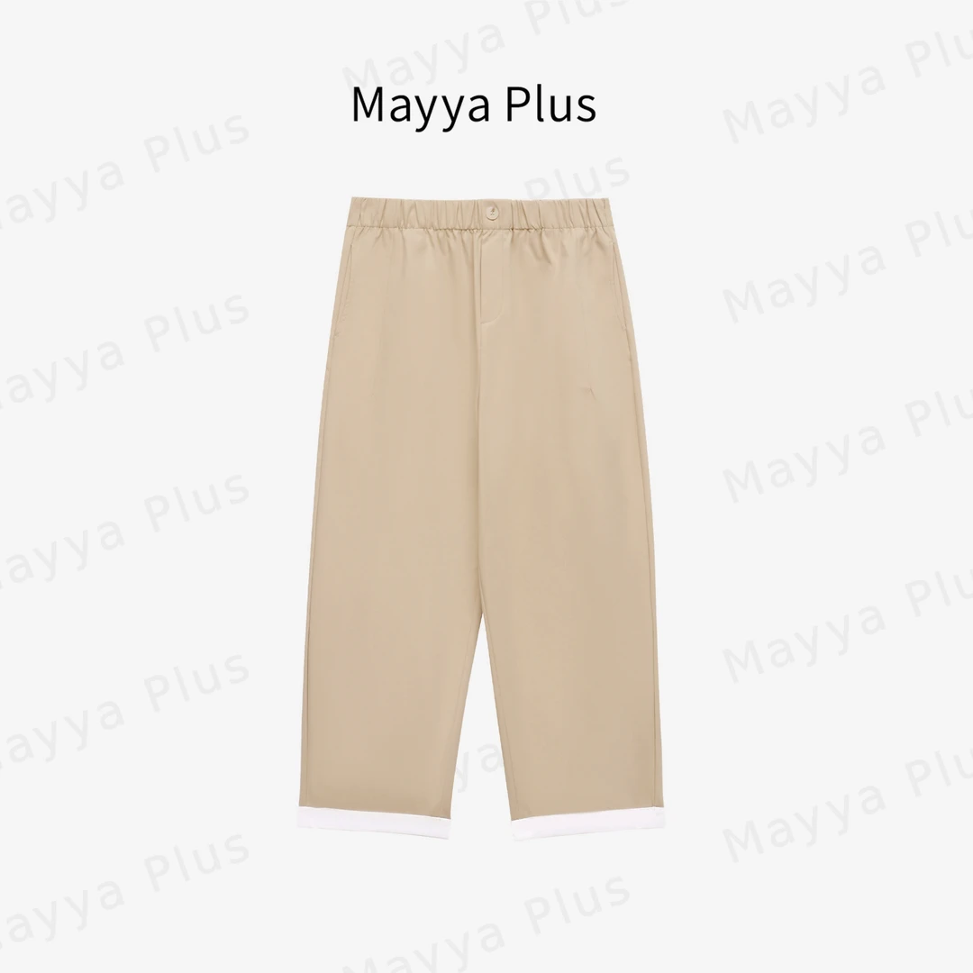 【回归线】Mayya Plus麦芽定制轻奢高级直筒休闲裤百搭裤子32526229
