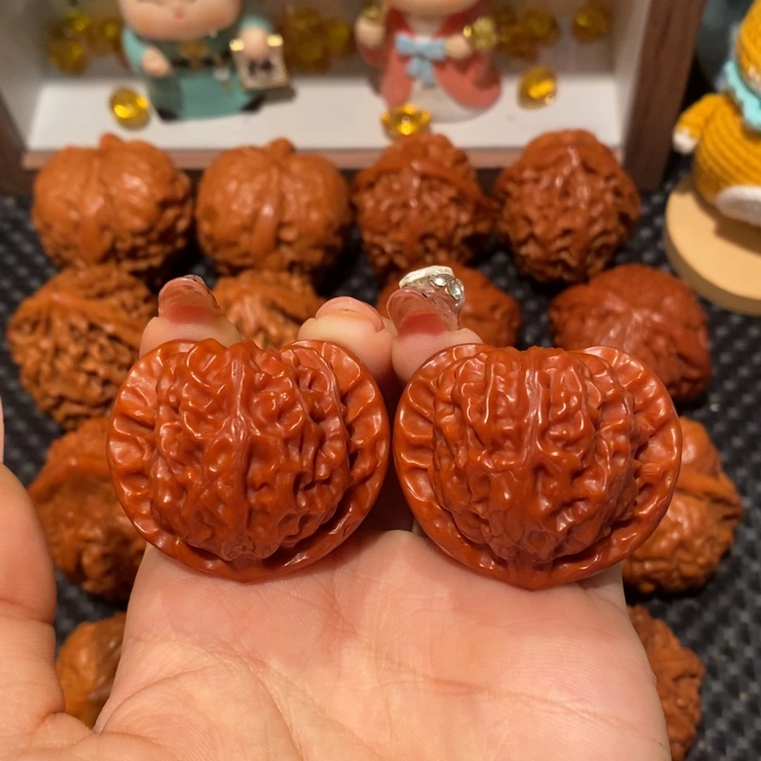 桃核吊坠38.8玉化桃心宫灯，1290