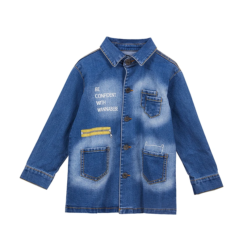 常规款韩版春秋女牛仔外套春季洋气童装男童秋装