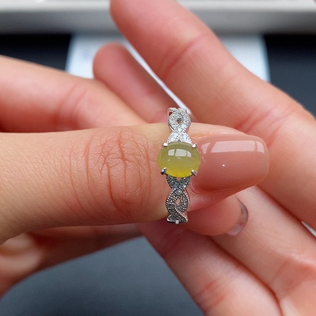 翡翠银S925镶嵌戒指哈哈哈哈哈哈