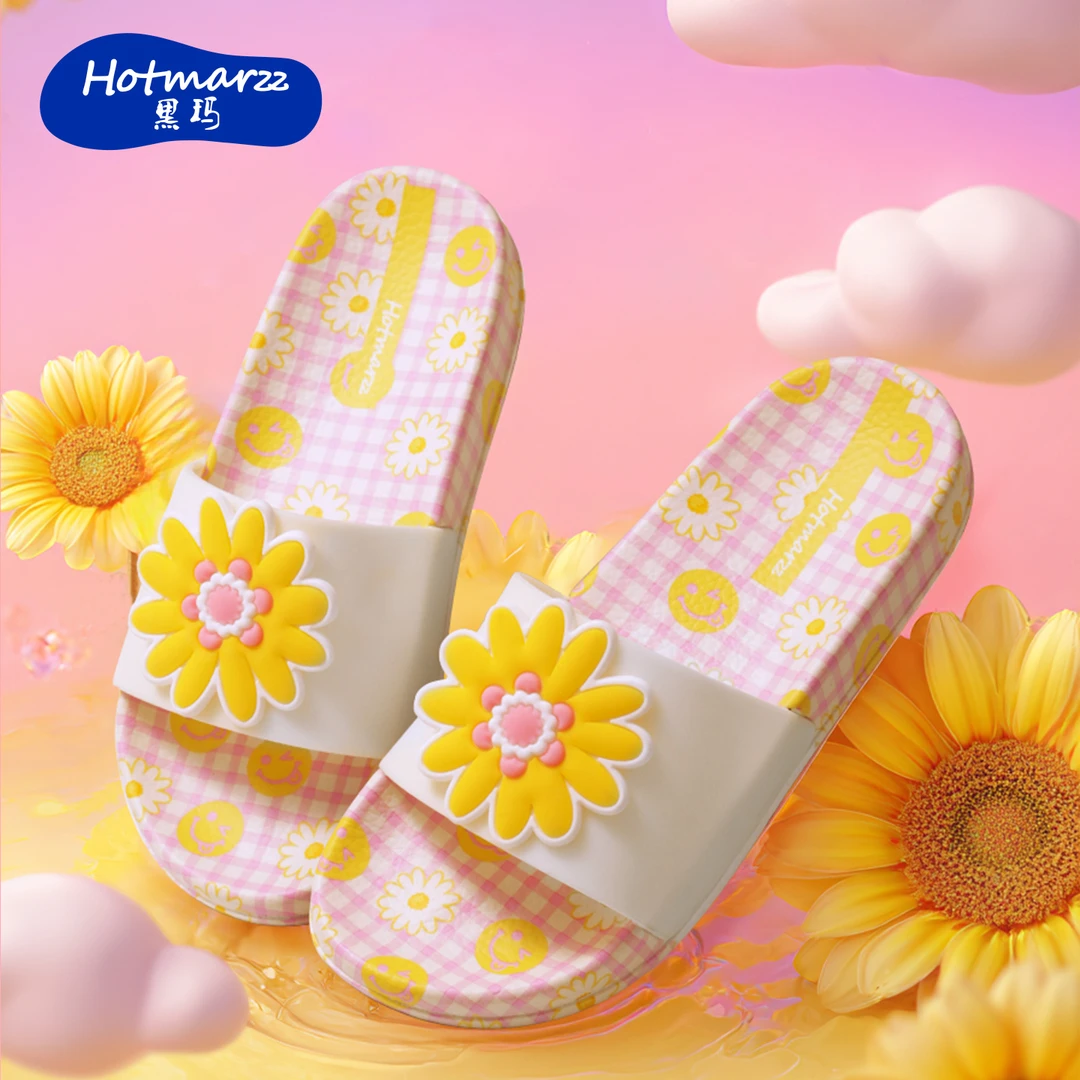 hotmarzz/黑玛可爱风拖鞋女鞋外穿2025夏季新款防滑厚底居家花朵