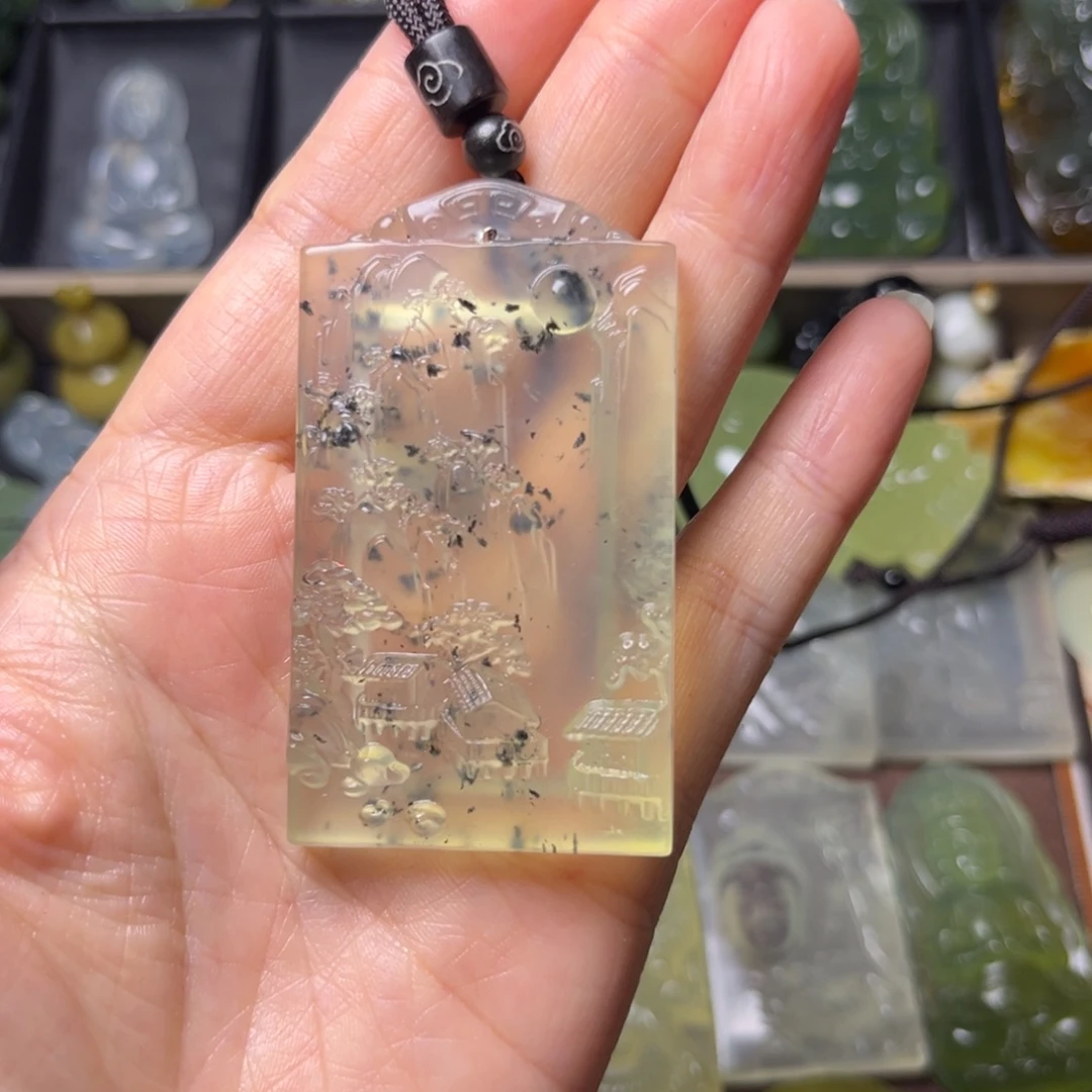 蛇纹石玉未镶嵌吊坠(不含链)