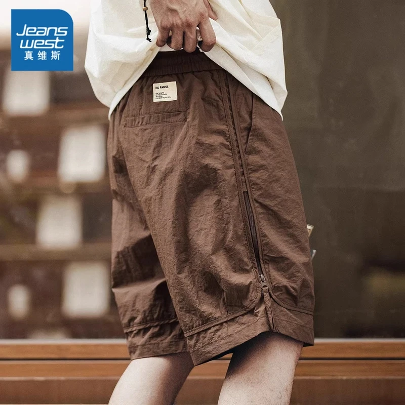 真维斯机能户外潮牌工装短裤男士夏季休闲中裤宽松薄款冰丝五分裤
