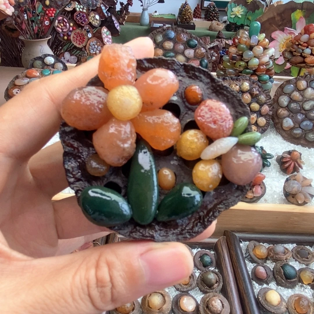 木石院子的莲蓬摆件49