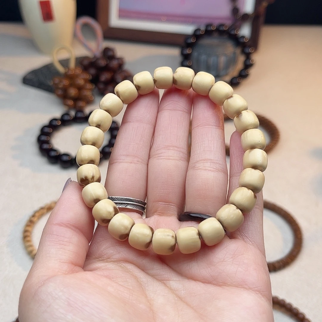 紫金鼠手串9实心三花白巧克力