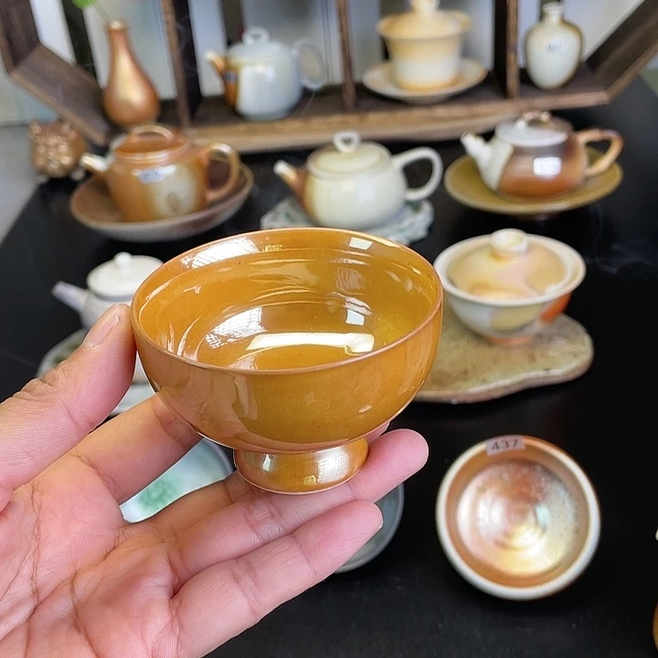 燃薪柴烧茶器志野杯