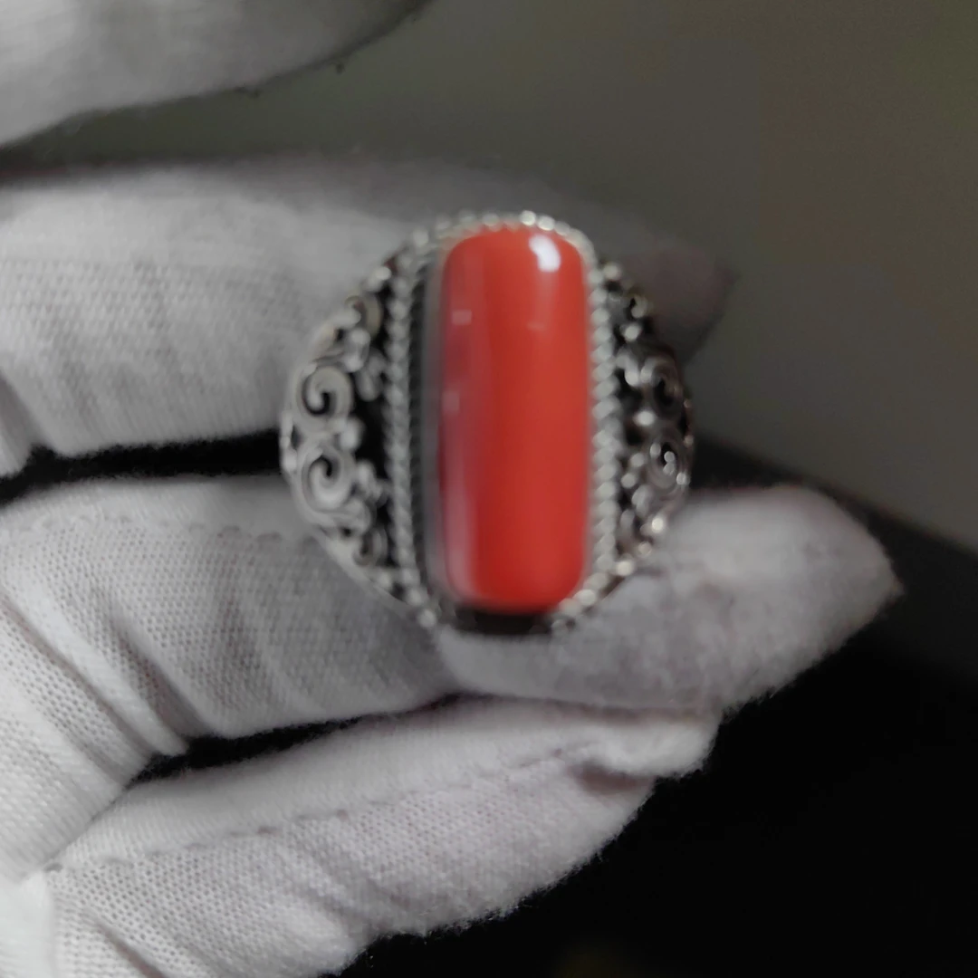 足银戒指 时尚复古手工制作戒指