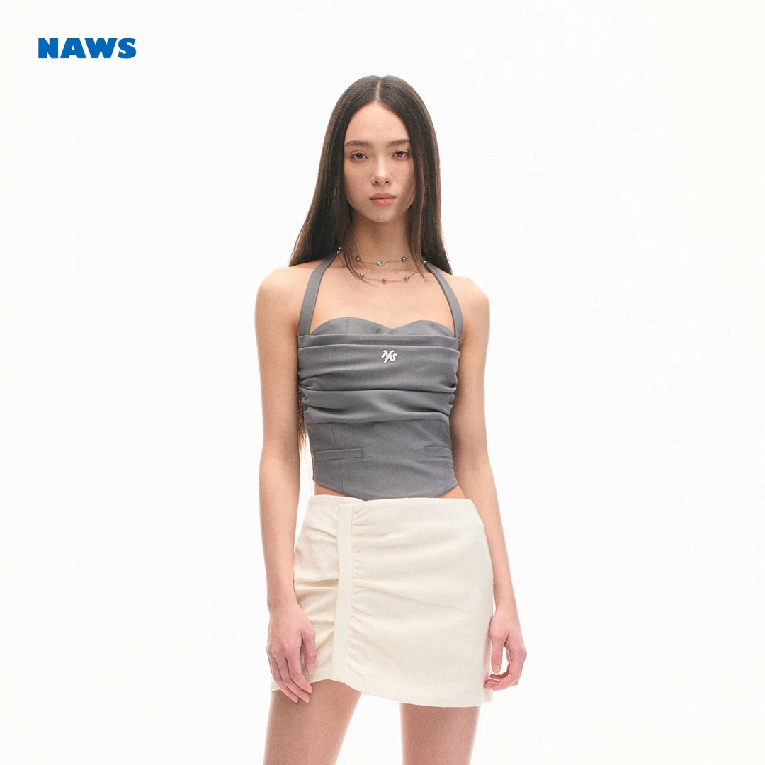 NAWS 领袖挂脖背心 可内搭修身显瘦高级感收腰防走光吊带