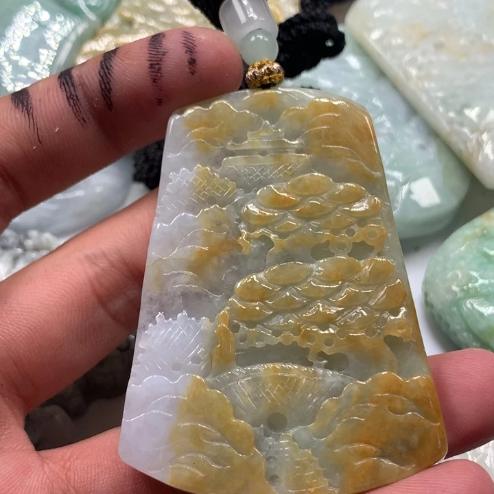 颈饰未镶嵌翡翠保真天然a货翡翠