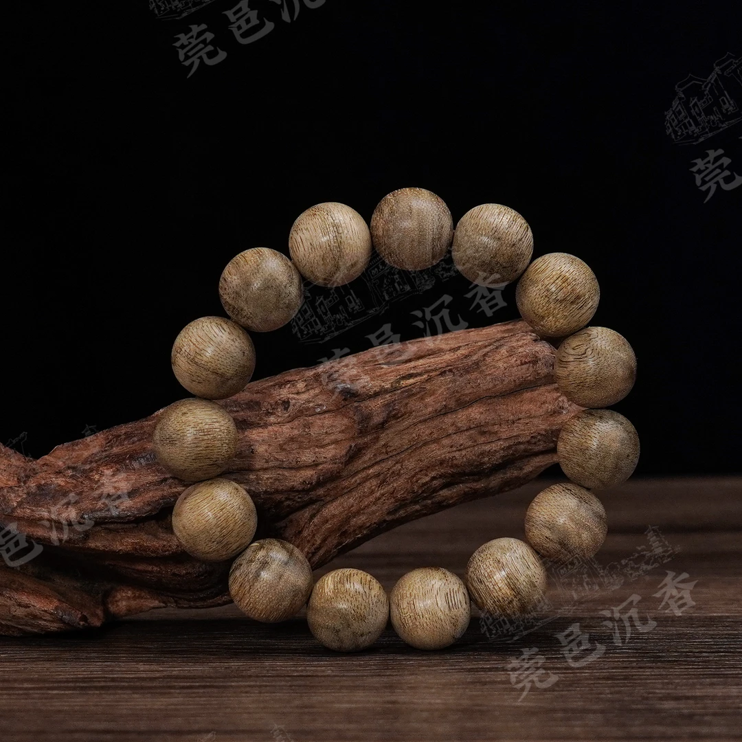 (刘主任推荐)【野生优选】野生文莱14mm沉香单圈手串YLWL002