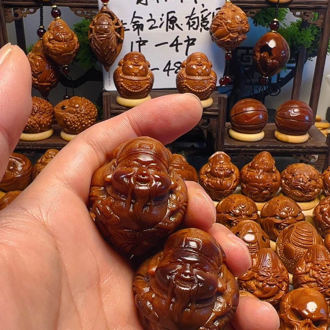 橄榄核手串/手链能*君财神一对