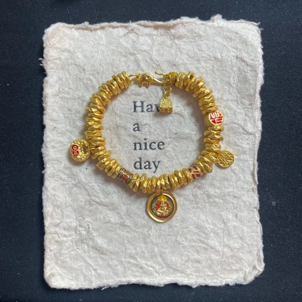 足金定制盘缠手串18.58克