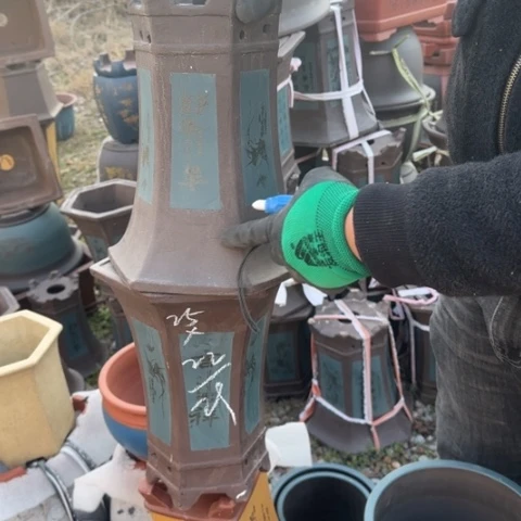 红陶紫砂花盆盆景盆栽瑕疵