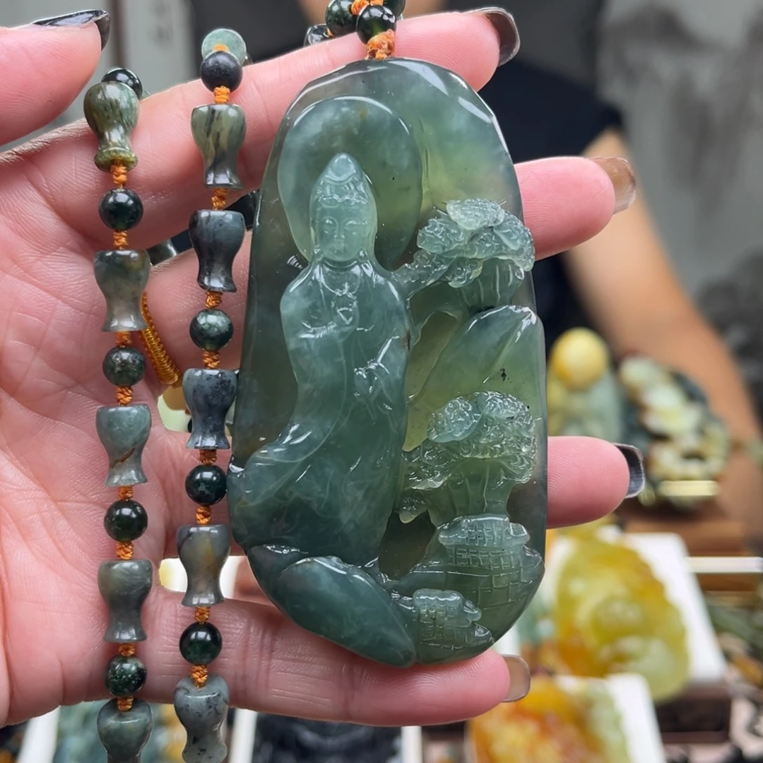 岫玉未镶嵌挂件挂件