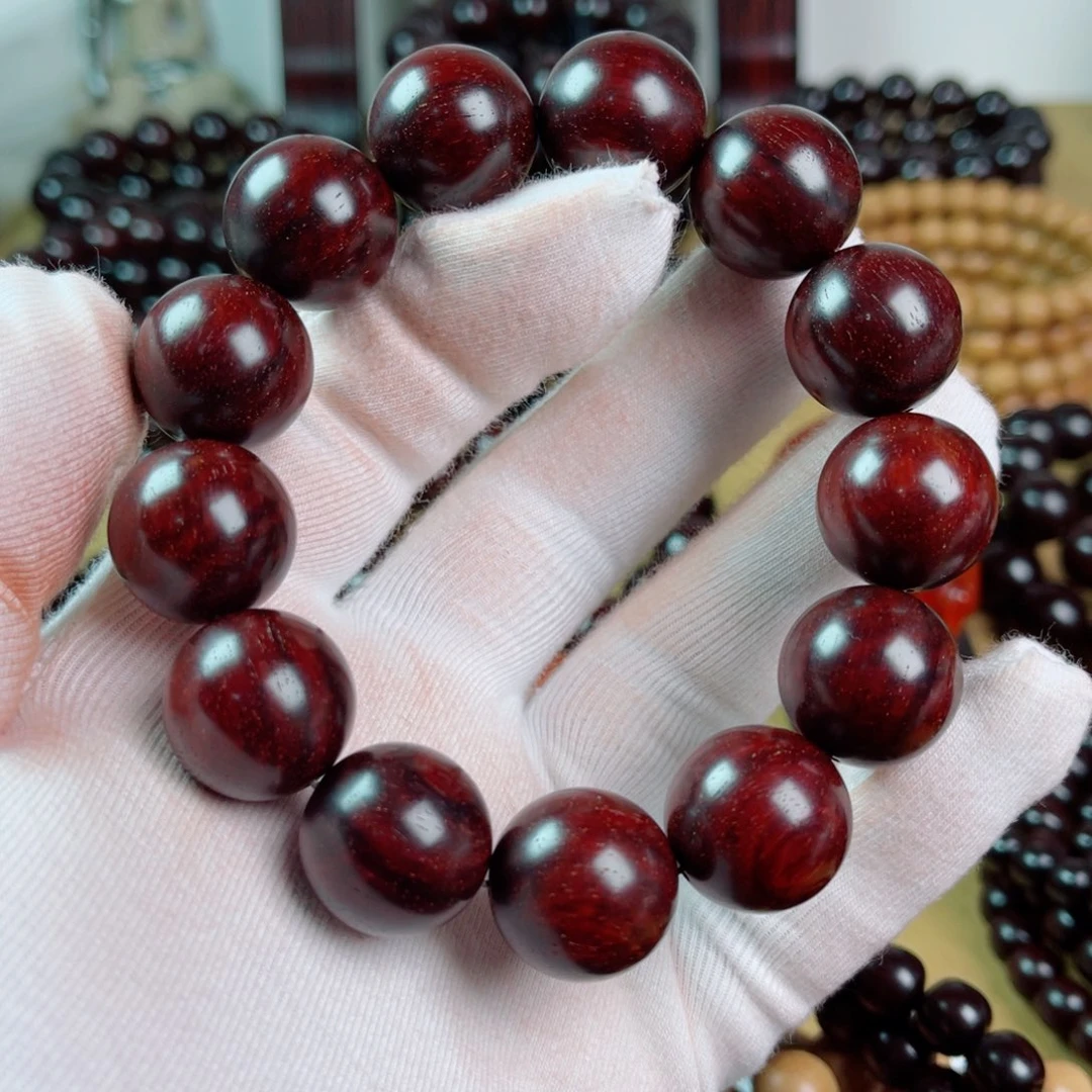 小叶紫檀手串/手链1.8高油密鳞底金星带水波