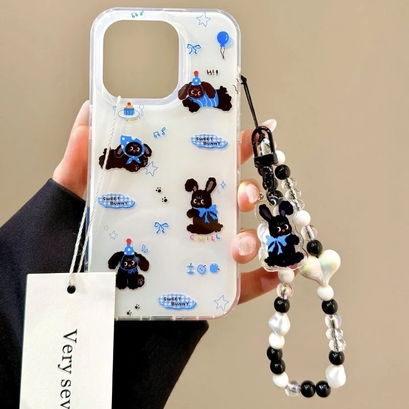 蓝系小狗适用苹果华为vivo小米oppo女iphone15/16/14手机壳