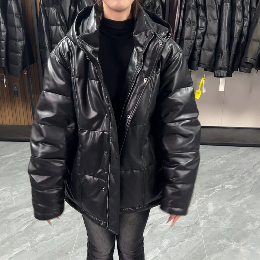 绵羊皮鹅绒服男士