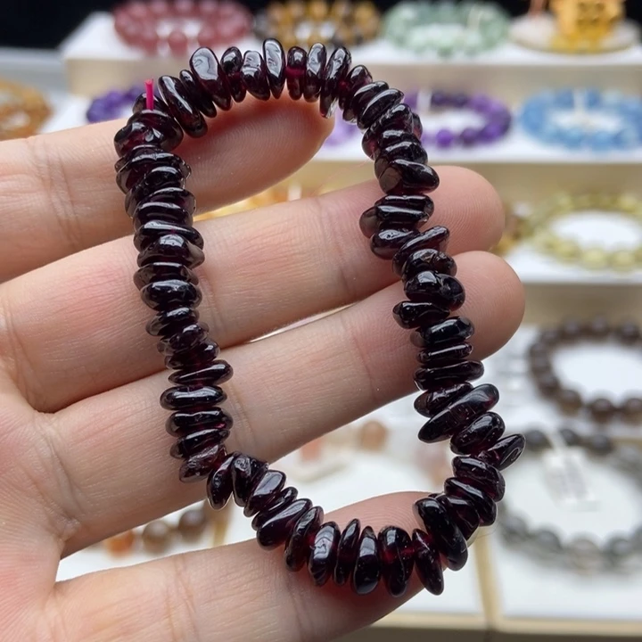 手链未镶嵌水晶石榴石碎石手链
