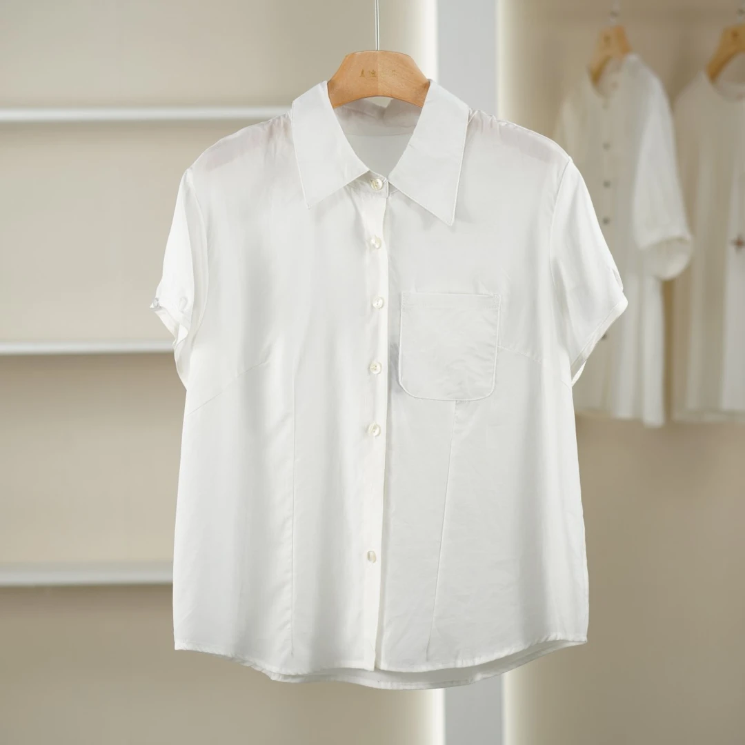 【麦迪尚品02】5061421 夏季家奴短袖衬衫品牌撤柜女装