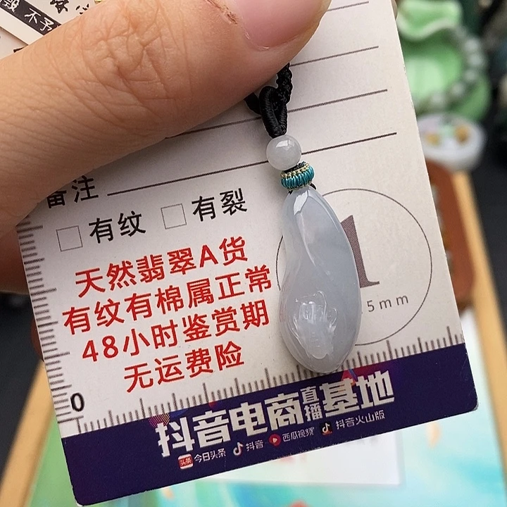 颈饰未镶嵌翡翠知了