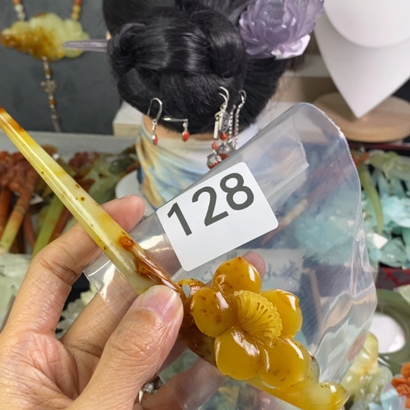 【闪购商品】岫玉发饰未镶嵌旎***旎
