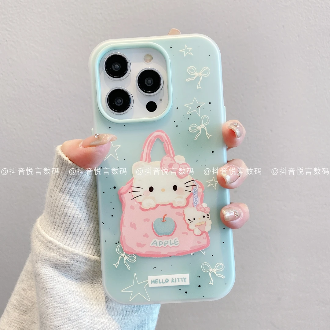 （苹果）果冻壳适用iPhone16promax15/14/13/12/11苹果袋凯蒂手机壳