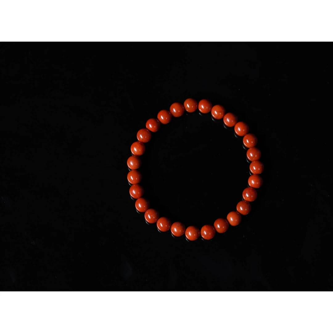 保山南红纯原矿无胶圆珠单圈手串约6mm+约9g+ 15250720-03