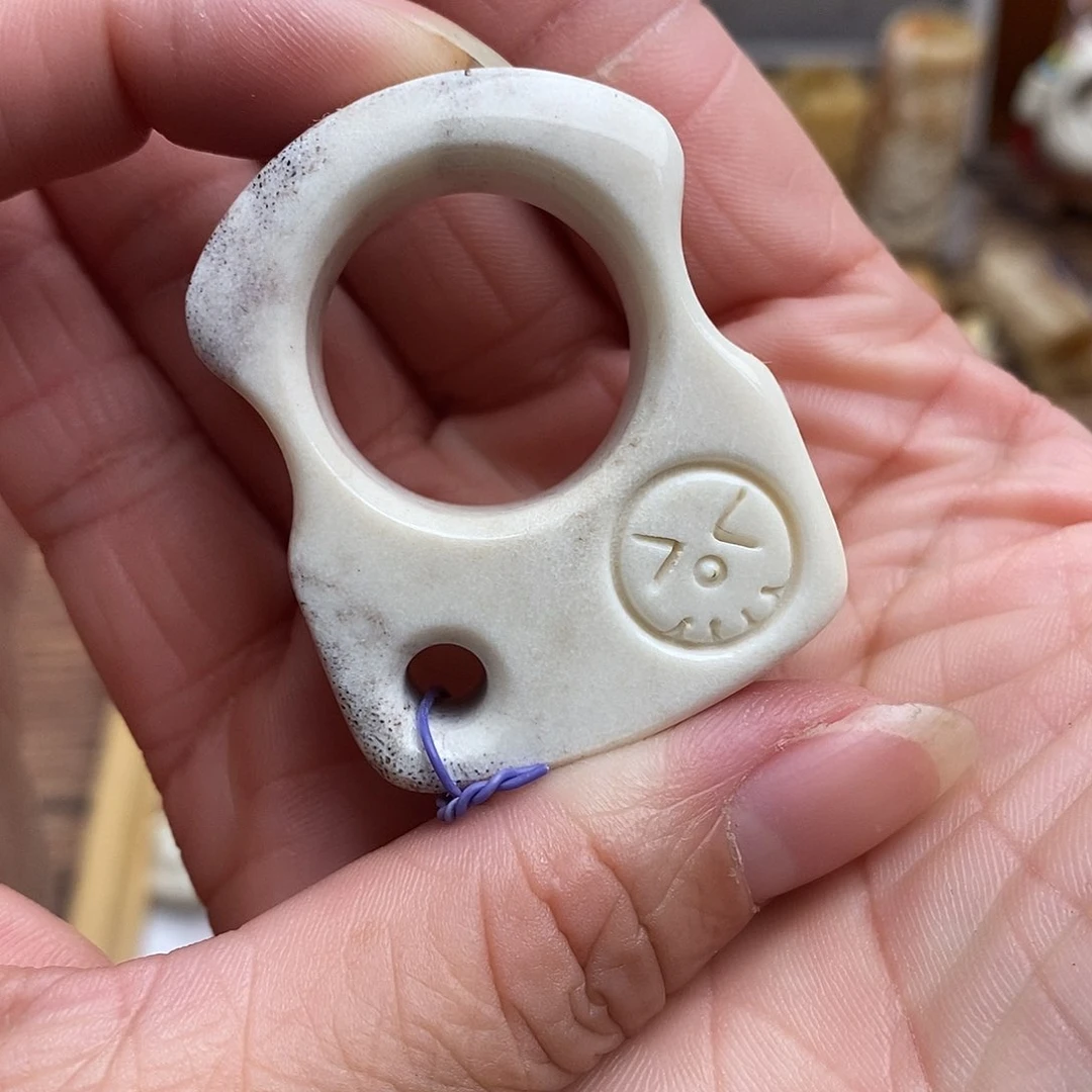 鹿骨把件5号指虎不退换