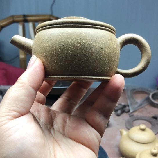 茶壶紫砂半手黄段内推