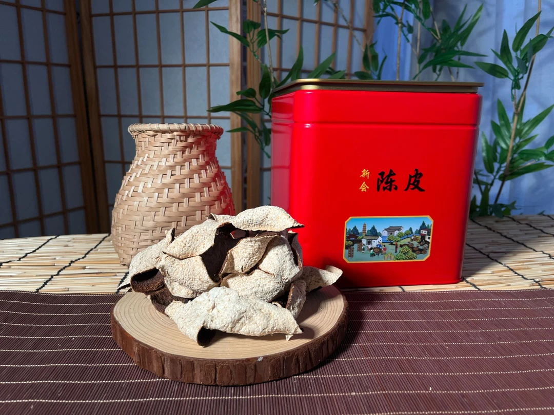 新会陈皮干仓陈化正宗生晒大红皮泡茶煮水煲汤调味佳品
