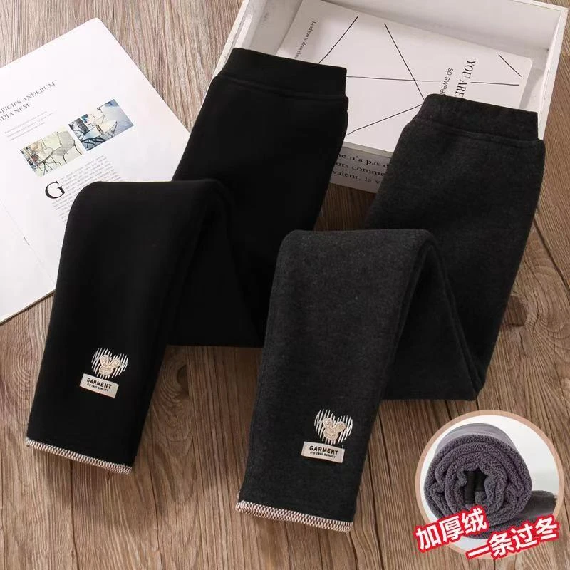 女孩打底裤加绒加厚冬季外穿一体绒韩版洋气保暖中大童儿童长裤子