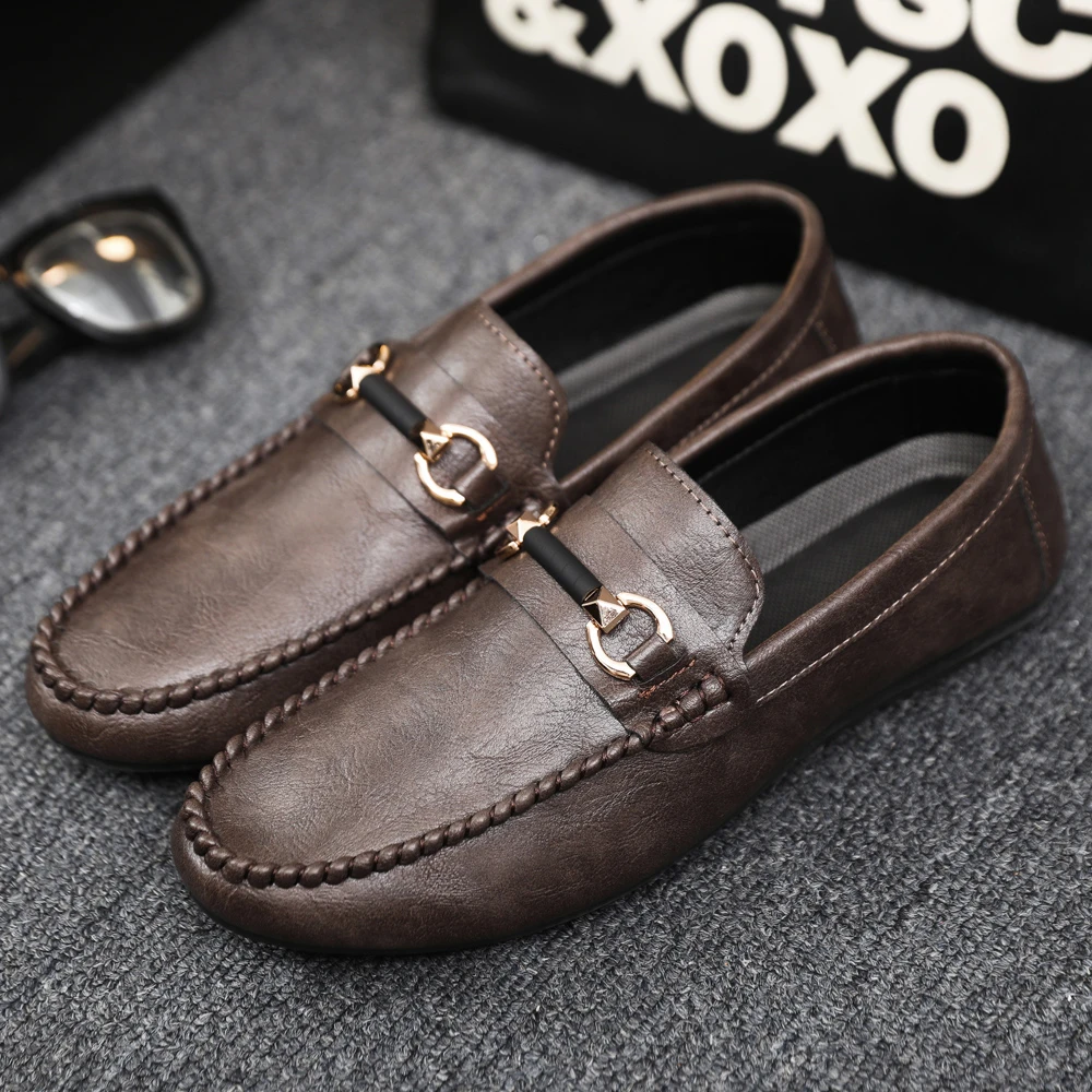 春夏季韩版休闲布鞋驾车透气豆豆鞋懒人潮流套脚一脚蹬大码男鞋