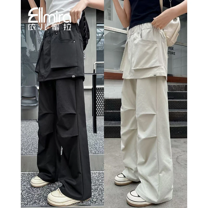 8971女童工装裤春装儿童长裤运动裤宽松2025新款洋气大童裤子潮流