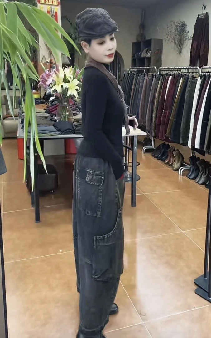 条款牛仔裤休闲裤百搭