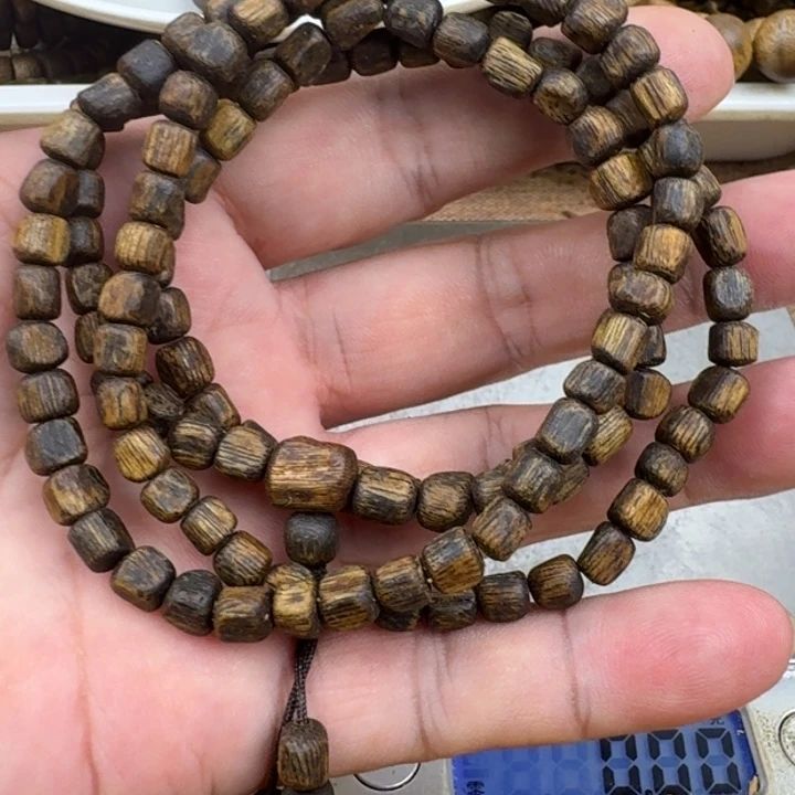 我***风沉香手串张勺子手串14克