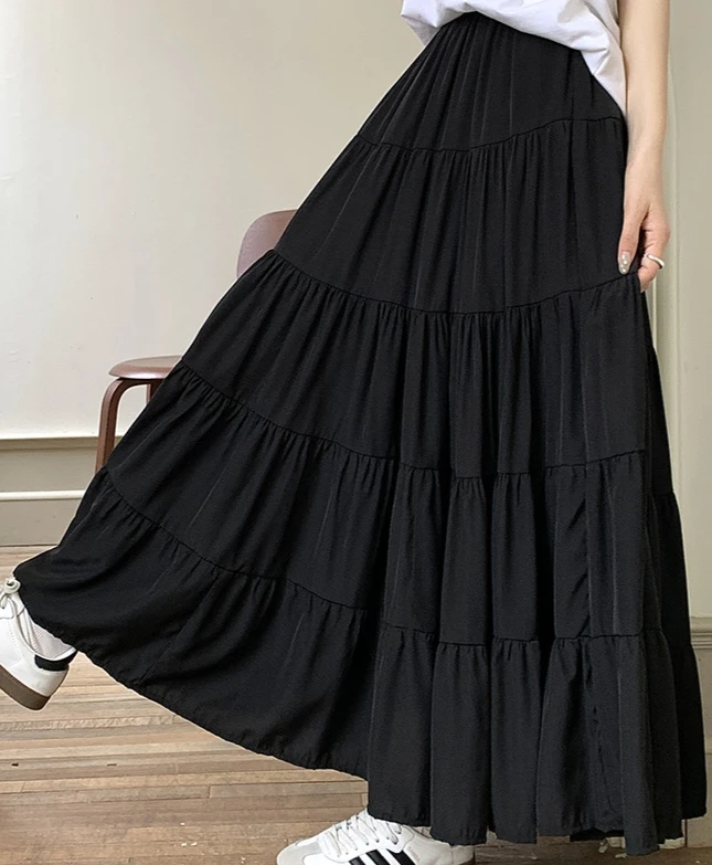 vintage古着日制复古港风碎花长款半身裙